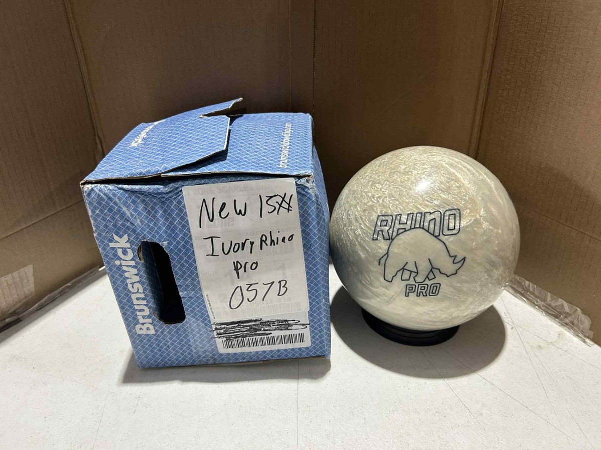 【最新】IVORY RHINO PRO 15ポンド Brunswick Ivory Rhino Pro Bowling Ball + FREE SHIPPING