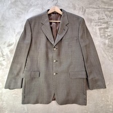 Jos A Bank Sport Coat Mens 43R Brown Wool Check Tweed Ventless 4 Button Jacket