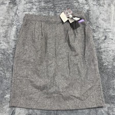 Sag Harbor Slim Skirt Women 16 Grey Wool Blend Pencil 3604H New