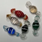 Lot of 6 Vintage Murano Style Hand Blown Glass Wrapped Candy Pieces Decor