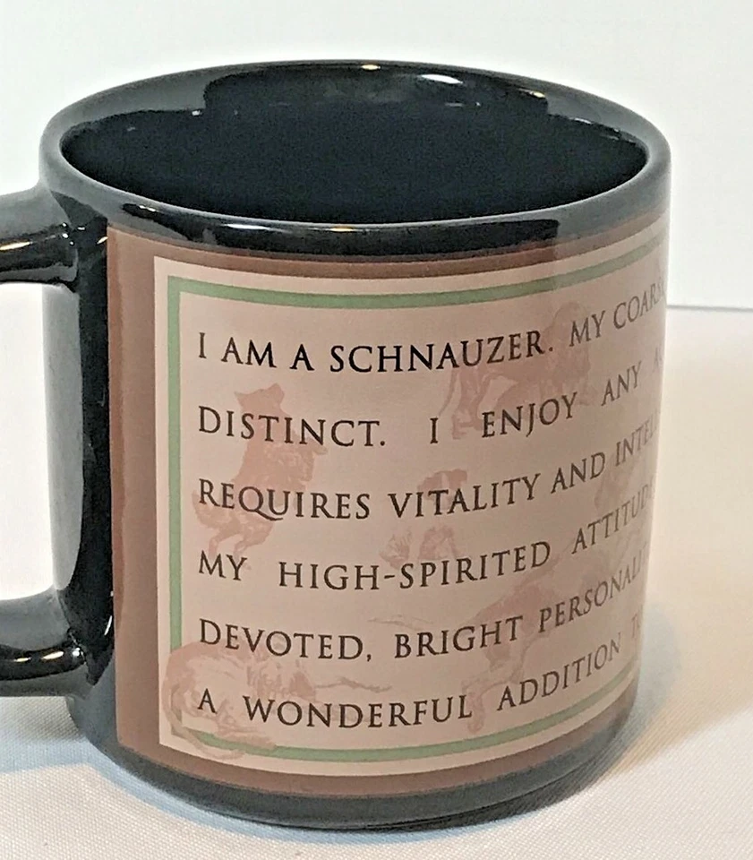 Taza de té café para perro The Schnauzer amante de los animales dueño de mascotas Russ Berrie & Co. Foto 3 de 4