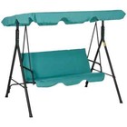 Outsunny 3-Person Porch Lawn Swing With Canopy Water Resistant, Support 440 lb