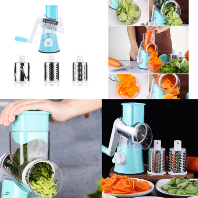 US 1 Pack Rotary Cheese Grater Shredder Manual Speed Round Food Slicer Grinder