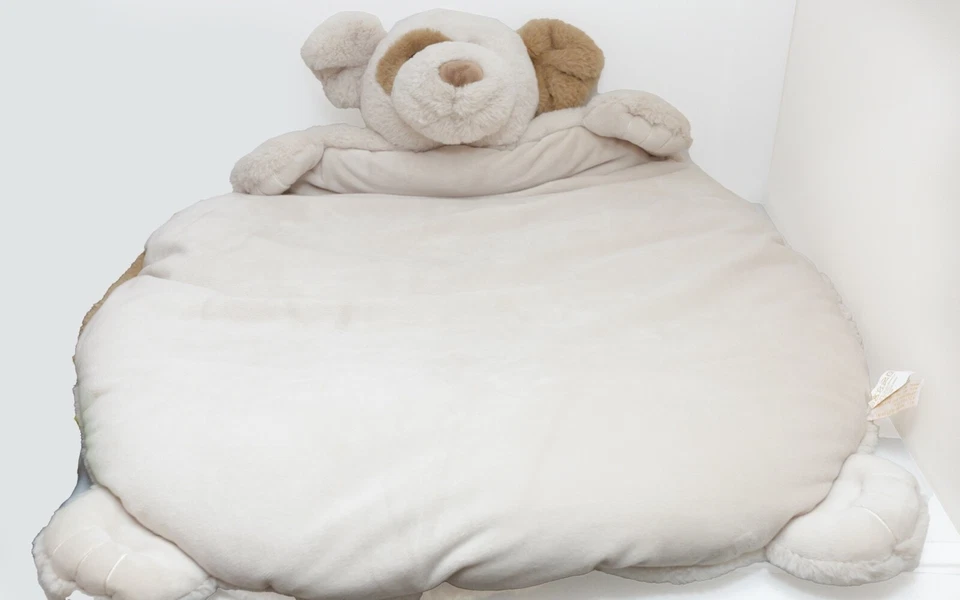 Bearington Baby Lil' Spot Manta Vientre, Beige Cachorro Perro Felpa Abdomen Time Mat Foto 3 de 4