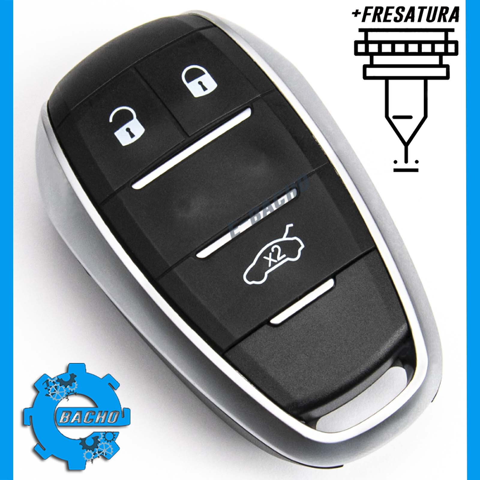 Guscio Chiave Alfa Romeo Giulia Stelvio 3 Tasti Keyless con Fresatura