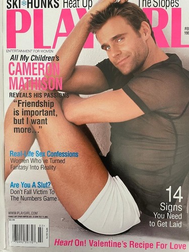 FEBRUARY 1999 PLAYGIRL MAGAZINE-CAMERON MATHISON-SKI HUNKS