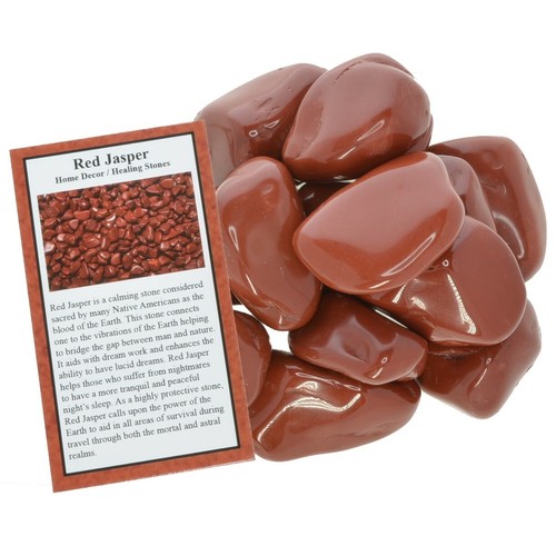 Piedras caídas de jaspe rojo de 3 libras - grado 1 - grandes - 1,25"" a 1,75"" Avg. - Imagen 2 de 3