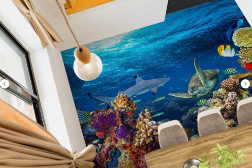 10ft x 12ft(floor)+ High 186" width 36" (stair) heavy duty vinyl (ke)