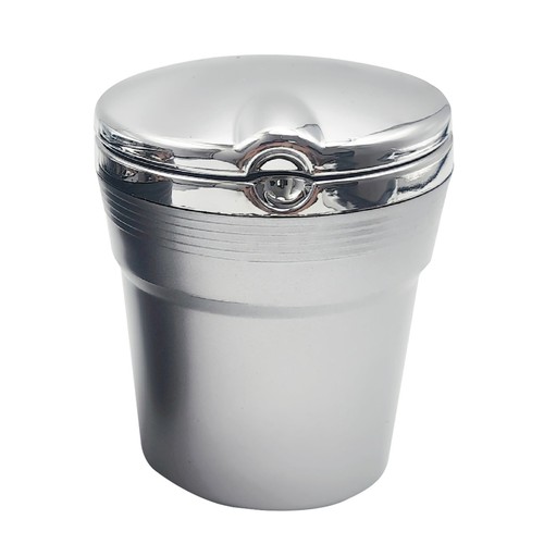 Car Ashtray with Lid & LED Light Smell Proof Portable Ashtray Mini Trash Can