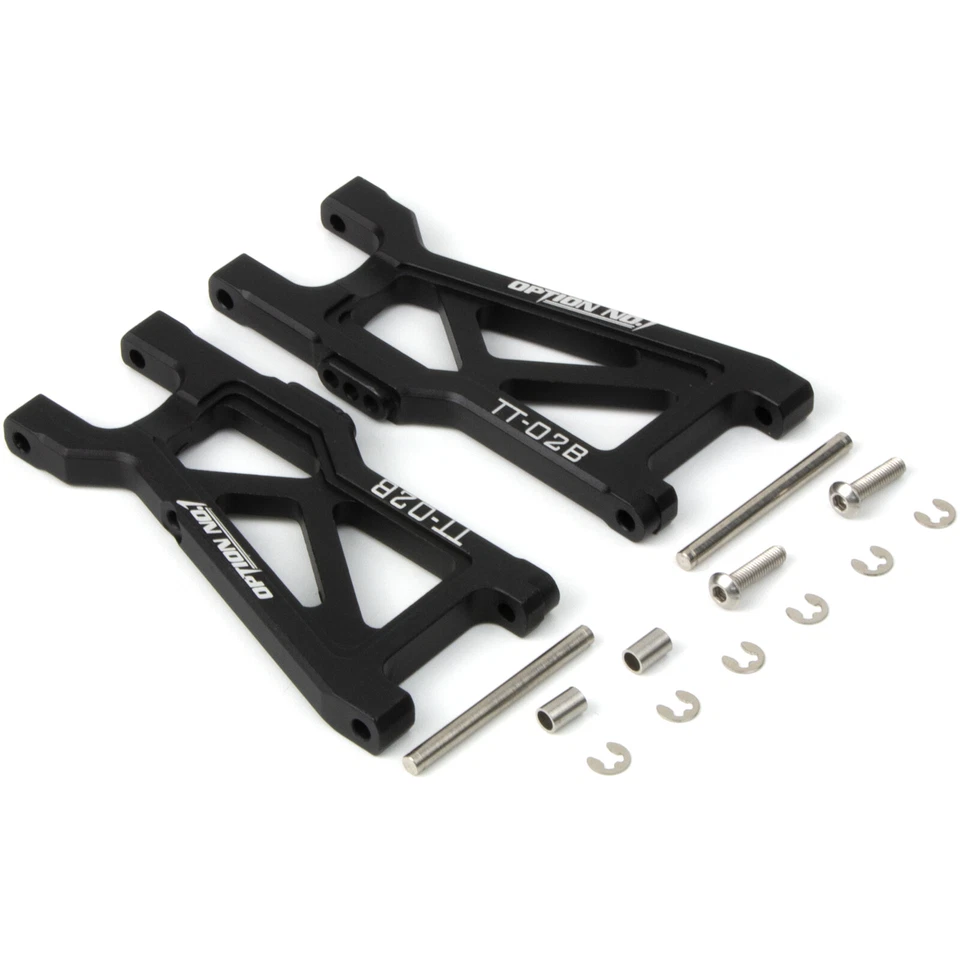 Juego de brazos oscilantes inferiores traseros de aluminio para coche RC (L/R) para piezas de actualización Tamiya TT-02B Foto 2 de 4
