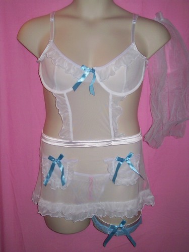 Naughty and Nice Lingerie Famous Maker Plus Size 4Pc Honeymoon Hottie Bridal Set - Picture 2 of 2