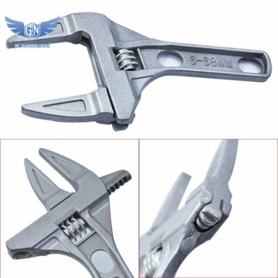 6-68mm Wide Adjustable Large Spanner Wrench Hand Nut Opening Pipe Tool Jaw