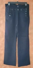 Vintage Authentic Military Navy Wool Pants sailor navel 31 x 30 reg wide leg