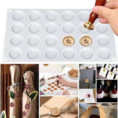 Form Scrapbooking Silikonmatte 24-fach für Wachssiegel Stempel Wachssiegelmatte