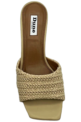 Dune London Woven Heeled Mules March Natural | eBay