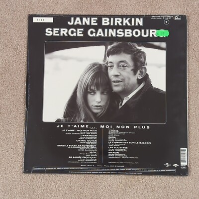 洋楽 Jane Birkin and Serge Gainsbourg LP Jane Birkin Serge Gainsbourg 2001 France Vinyl. New. Sealed #1748
