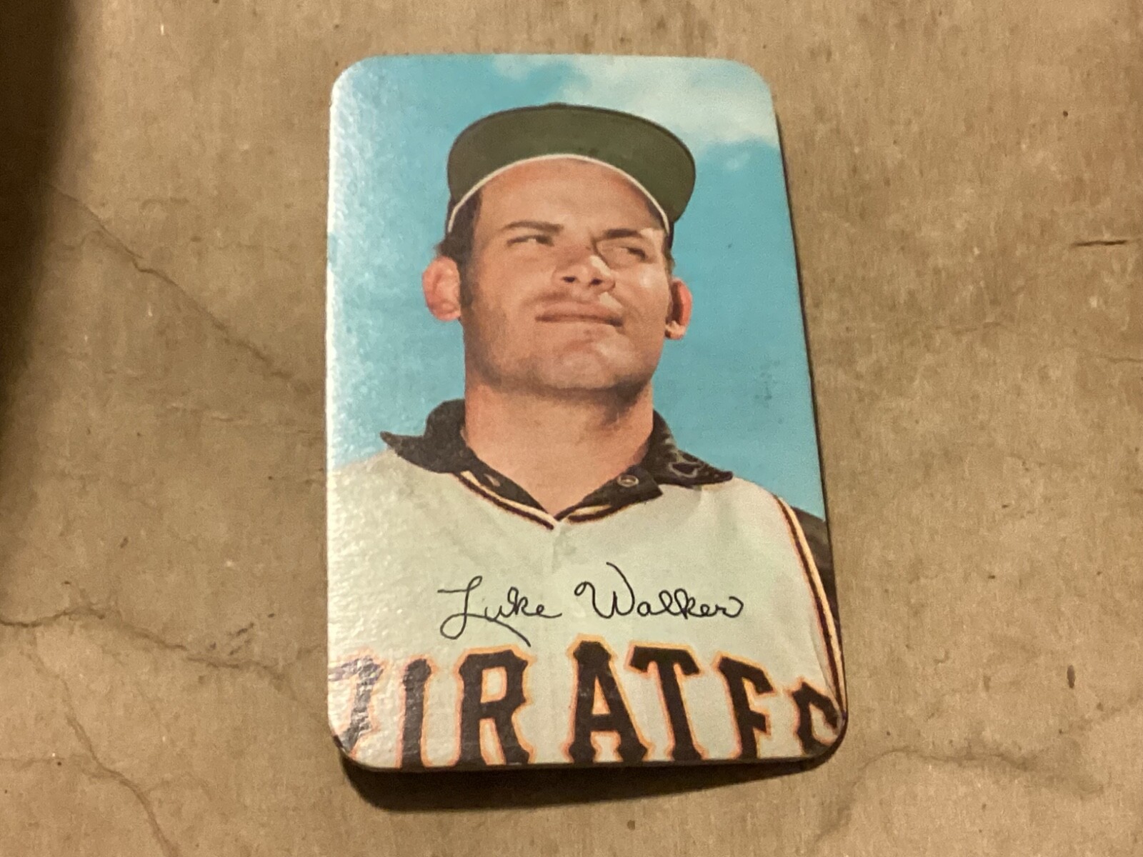 1971 TOPPS SUPER BASEBALL CARD #21 LUKE WALKER (PIRATES) - EX+ - No Creases