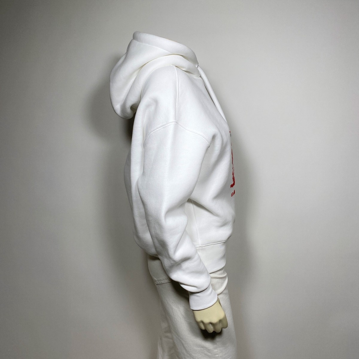 KEVIN LYONS x AMI PARIS White Fleece Logo Hoodie