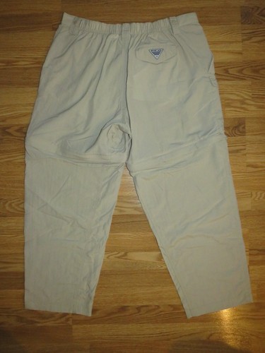 COLUMBIA mens XL (38) x30/ 7.5" PFG FISHING/ HIKING PANTS/ SHORTS convertible - Picture 9 of 10