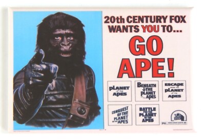 Planet of the Apes ''Go Ape'' FRIDGE MAGNET movie poster