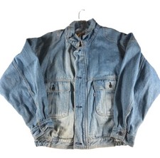 Vintage Levis Denim Jacket Mens M Blue Trucker Bomber Made In USA 90’s