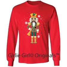 Girlie Girl Originals "Nutcracker" 2664 Red Christmas Long Sleeve T-Shirt