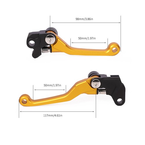 CNC Pivot Clutch Brake Levers For SUZUKI RM250 RM 125 RM85 RM80 - Picture 2 of 10