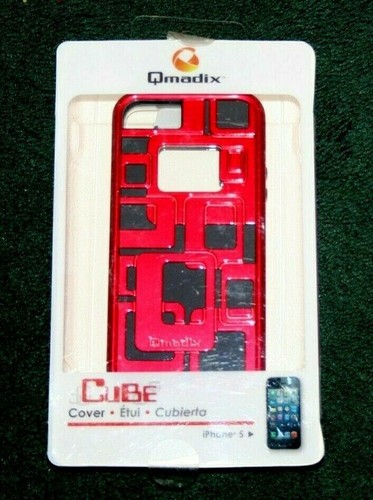 QMADIX CUBE 3D HARD CASE FOR iPHONE 5/5S - METALLIC Red NEW! - Picture 1 of 6