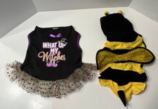 Lote de disfraces de ropa para perro Halloween talla mediana vestido de abejorro y bruja