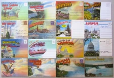 16 VTG SOUVENIR POSTCARD FOLDERS~ASSTD STATES~LOCATIONS~GD-FN~MANY UNPOSTED (1
