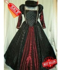 Womens Elizabethan Renaissance Tudor Dress Gown Hat, Your Size Choice SALE