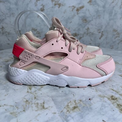 Nike Air Huarache Youth Girls Size 3Y Shoes Pink White Athletic Trainer  Sneakers