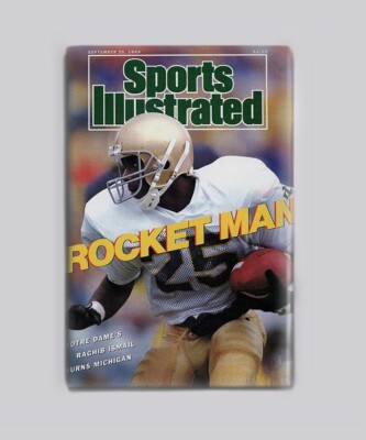 Notre Dame Rocket Ismail Sports Illustrated 1989 2''X3'' Fridge MAGNET 