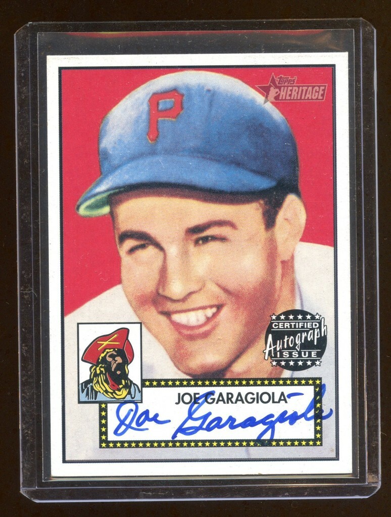 JOE GARAGIOLA 2001 TOPPS HERITAGE AUTOGRAPH AUTO SP RARE MINT AUTO