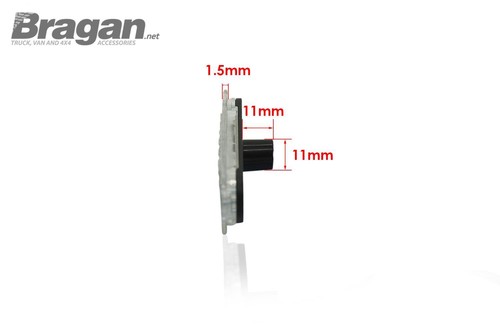 12v 24v Red Flush LED Clear Lens Marker Light Trailer Van 4x4 Pickup Accessories - Picture 4 of 11