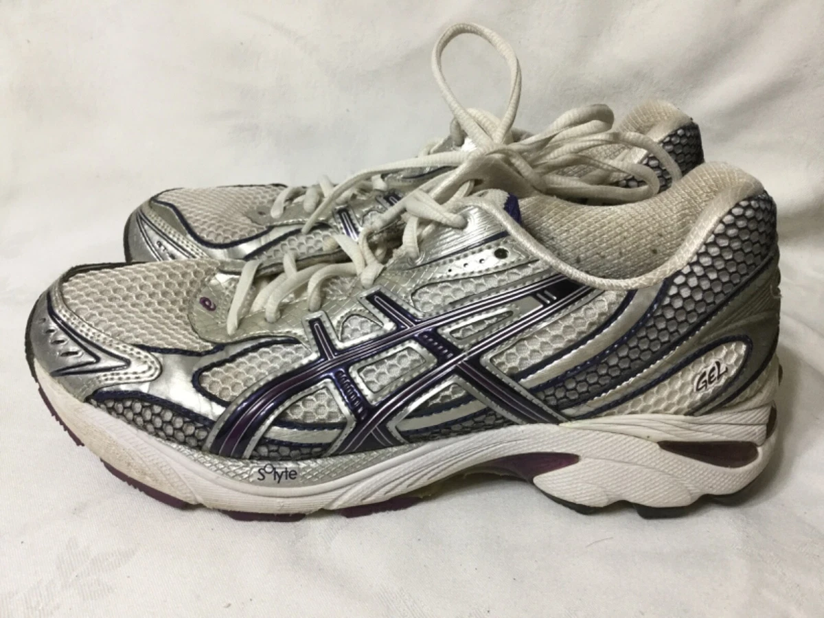 Women s ASICS gel purple grey white T054N size 8 eBay