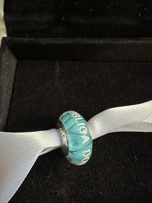 Pandora Blue Dominican Republica Republic Exclusive Murano Charm RARE