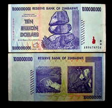Billet De Banque 10 Milliards De Dollars Zimbabwe 2008 - Collection Jouet Adulte Papier
