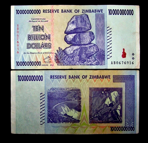 100 x Zimbabwe 10 billion Dollar banknotes-full currency bundle - Picture 2 of 2