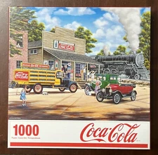 Springbok Coke 1000 pc Jigsaw Puzzle - All Aboard - Coca Cola Train COMPLETE