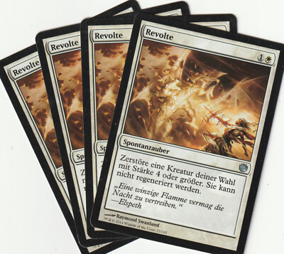   4 MAGIC The Gathering REVOLTE White Instant PLAYSET JOU/DE NM/EX
