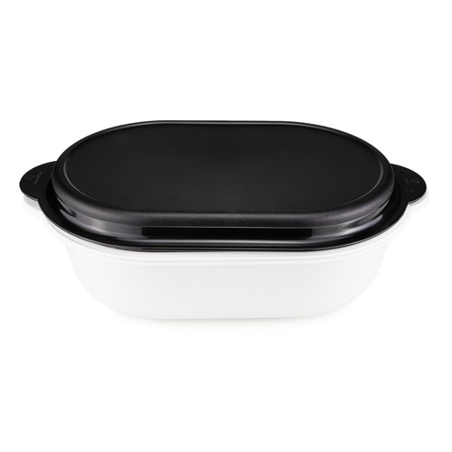 TUPPERWARE Siebservierer Sieb Einsatz Servier - 2,5l Schwarz/Weiß