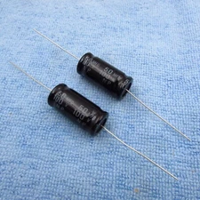 Qty 2  50uF 100V Electrolytic Non-Polarized Speaker Crossover Capacitor