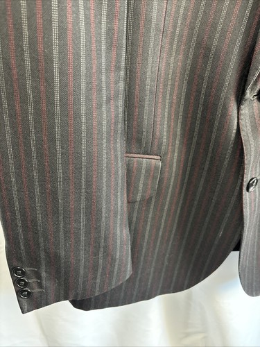 Giacca sportiva blazer elegante vintage DAKS nero e rosso formale business 100% lana 40R - Foto 4 di 18