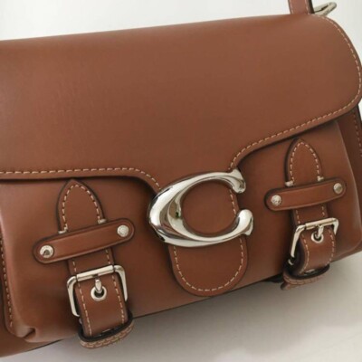 COACH CT721 Cargo Soft Tabby Brown Leather Shoulder Bag Outlet New