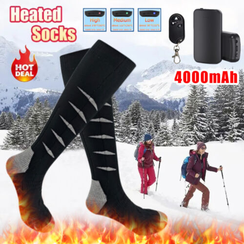 Beheizbare Socken Heizsocke 4000mAh Beheizter Heizung USB Fußwärmer mit Remote - Bild 7 von 28
