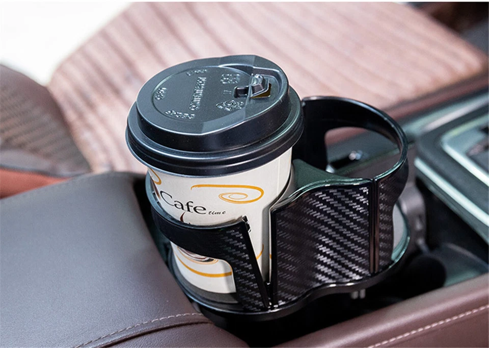 Caja de almacenamiento con soporte para botellas de agua para consola central de automóvil Foto 4 de 4