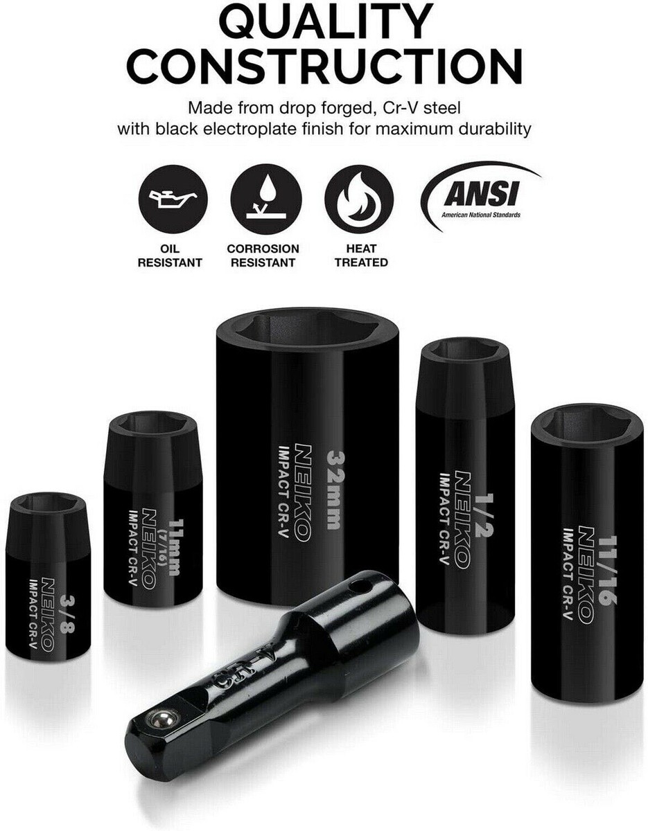 マトリョーシカ38 38-Piece Impact Socket Set 8-32 mm 6-Point High-Torque