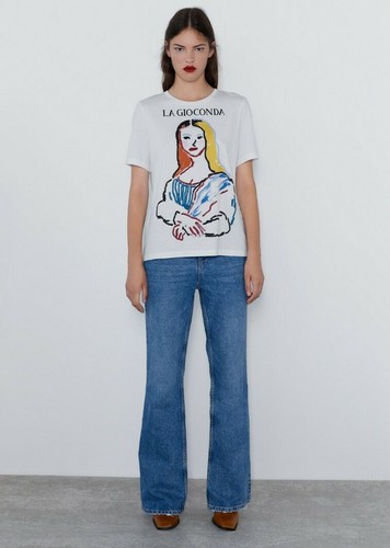 WOMAN SS19 WHITE MONA LISA T-SHIRT 