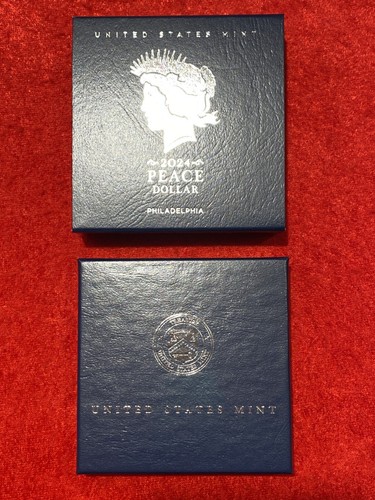 2024 US Mint .999 Silver Uncirculated Peace Dollar, OGP Box & COA - 24XH - Picture 5 of 8